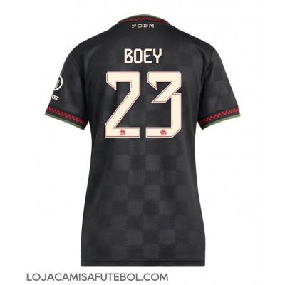 Camisa de Futebol Bayern Munich Sacha Boey #23 Equipamento Alternativo Mulheres 2025-26 Manga Curta Camisa de Futebol Bayern Munich Sacha Boey #23 Equipamento Alternativo Mulheres 2025-26 Manga Curta